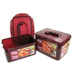 윤성커뮤니케이션 락앤락 핸디 뉴와인 김치통 4.5L 김장용 냉장보관 누름독