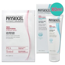 피지오겔 레드 수딩 AI 릴리프 마스크 27ml+레드수딩 시카 밸런스 크림 80ml, 1개