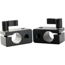 NICEYRIG 2pcs 15mm 로드 클램프 레일 커넥터 어댑터 14 나사 구멍 서포트 경량 윙넛 사용하기 편리 DSLR 장비 Rigs 137, 2개