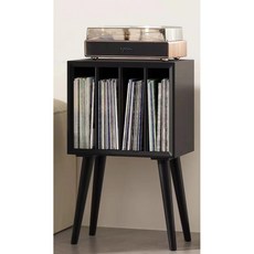 LP 보관함 CD 장식장 선반 원목 디스플레이 원목45x35x75CM 진열대 수납장, 블랙노멀(45*35*75cm)