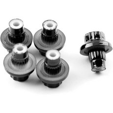 14x7.6mm 자동차 휠 볼록 너트 커버 100개 크롬 및 블랙 림 리벳 볼트 범용 장식 타이어 부품 ABS 플라스틱 액세서리그레이, Black