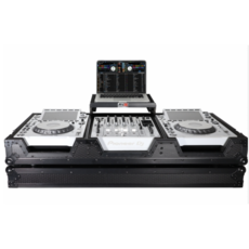 [플라이트 케이스] Prox Fits 2X CDJ-3000 CD and DJM-900NXS2 Mixer W/Wheels & Laptop Shelf (Black on Black)