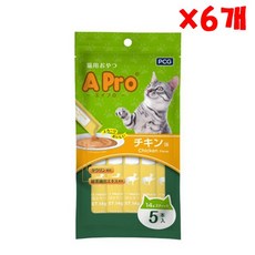 에이 프로 캣 짜먹는 간식 5p(닭고기) X 6개 고양이용 -RS99A +RT, 1