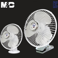 엠앤씨 카팬 자동차선풍기 / 차량용선풍기 / 시가잭타입 - 8인치 12V 24V, 12v(차박/승용/소형화물)