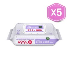 그린핑거 유아용품 소독티슈 캡형 50매 X 5팩