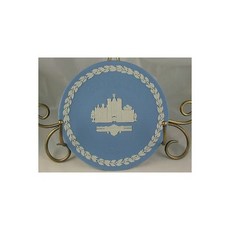 WEDGWOOD BLUE JASPER ANNUAL CHRISTMAS PLATE 1980 ST. JAMES'S PALACE NEW/BOX/COA