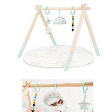 신생아 백일 순면매트 모빌 원목 아기체육관 러닝테이블 논리지능UP 백일선물 지능발달