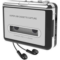 카세트 플레이어 테이프 다목적 MP3 CD 오디오 자동 역방향 USB 내장 마이크 변환기 워크맨, 한개옵션0