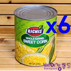  (무료배송) 동서 리치스 홀커넬 스위트콘 1박스 옥수수콘, 6개, 2.95kg 
