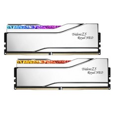 [G.SKILL] DDR5 PC5-48000 CL28 TRIDENT Z5 ROYAL NEO 실버 [32GB (16GB*2)] (6000), 2개