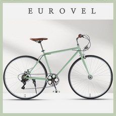 유로벨 빈티지 클래식 자전거 여성 출퇴근 성인 가벼운 알루미늄 시마노 700C 남녀공용, 란차노, Mint (민트)
