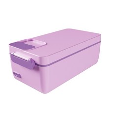 USB보온도시락 USB 충전식 전기 도시락 상자 휴대용 캠핑 가열 절연 도시락 상자 가열 언플러그 Rater free 사무실 도시락 상자 1L, Purple, 1개