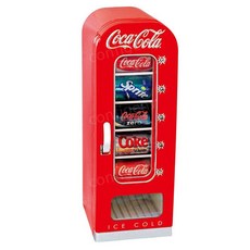 오베리굿 코카콜라 미니냉장고 미니음료수냉장고 1인용 초미니 온도조절 18L 레드 레트로 자판기, 18L [레트로 자판기] 냉장고