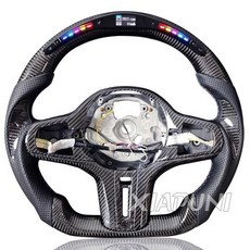 스티어링 휠 BMW M1 M2 M3 M4 M5 G 시리즈 F40 F44 G20 G21 G28 G22 G29 G80 위조 탄소 LED RPM 스포츠 휠, 13) style 13, 13) style 13