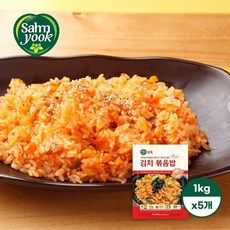 삼육 비건 가마솥직화 김치볶음밥 (1kg x 5개) 맛있는 즉석 냉동 비건 볶음밥, 1kg, 5개