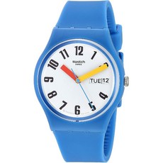 Swatch 견본 1907 BAU 쿼츠 실리콘 스트랩 블루 15 캐주얼 시계 모델 : GS703