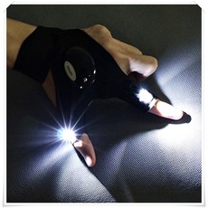 야간 LED 손전등장갑 낚시조명, 왼손 1p