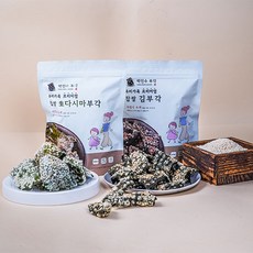 [농부마음] 바삭한 수제 저염식 박진수 찹쌀 & 다시마 김 부각 개당 45g 개별 선물 포장, 3개