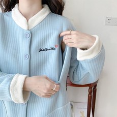 임산부 잠옷 임부잠옷 수유잠옷 임산부잠옷 수유복 홈웨어 면 패딩 출산 간호 세트 가을
