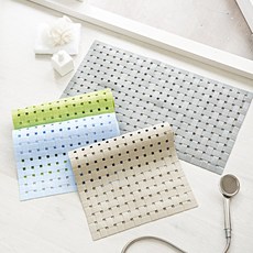 욕실발매트 갈대 욕실 미끄럼방지매트 가정용 샤워실 발매트 역실 흡착판포함 화장실 매트, C07-짜임무늬 2개세트(클래식한 그레이+클레이 블루), T01-40*70CM