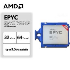 AMD EPYC 7551P 2.0 GHz 32 코어 64 스레드 CPU 180W PS755PBDVIHAF 소켓 SP3 쿨러 없음 신제품