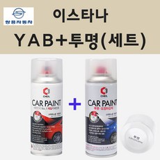 쌍용 이스타나 YAB 치크옐로우 스프레이 페인트 + 투명스프레이