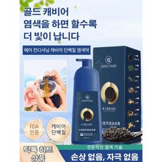 골드캐비어 단백질 샴푸형 염색약 500ml 1+1 오늘발송15시, 브라운, 2개