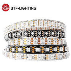 도매 WS2812B RGB LED 픽셀 스트립 빛 1 M 4 M 5 M 30 60 74 96 144 픽셀 LEDS M, White PCB 1m 74 IP65^+9300