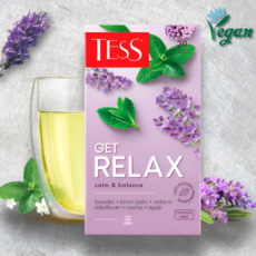 Чай Tess Relax травяной (лаванда, мелисса, шиповник, вербена) в пакетиках