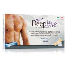 Arcocere Deepline Wax Strips for Hair Removal 유럽직배송, for Men 6 pc