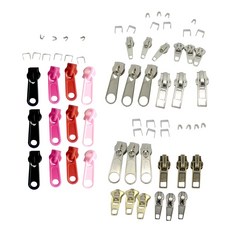 QDY 66pcs 모듬 지퍼 교체 키트 지퍼 수리 인스턴트 수리 키트 풀러
