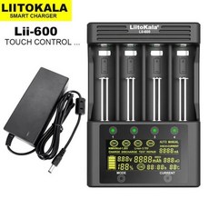  Litokala Lii-S8 Lii-600 Lii-500 Lii-202 3.7V 배터리 충전기 충전 18650 18350 21700 26650 AA Ni-mh 및 리튬 배터리, CHINA_Lii-600 and adapter 