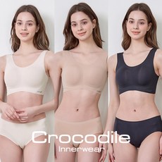 [크로커다일] 감탄브라 인견쉘론 U넥 브라팬티 6종세트 CDW1N697071_T