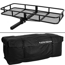 Arksen 60 x 20 x 6 펜던트 접이식 접는화물 운송 업체 가방 액세서리 2 수신기 500 파운드 용량 캠프 여행 접는 (20" Cargo Carrier W／ Bag), 20" Cargo Carrier W／ Bag