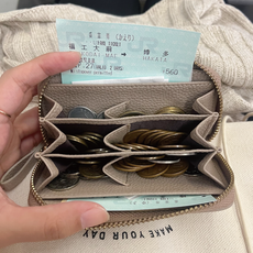 6칸 일본 동전 지갑 케이스 여행용 가죽 일본 준비 유럽