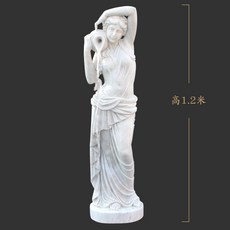 정원분수대리석천사조각상