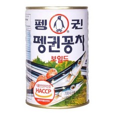 펭귄 꽁치보일드 통조림, 400g, 24개