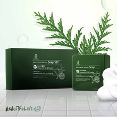 코스메인 천연 피톤치드 편백 비누 히노끼 유기농 약산성 아토피에좋은 여드름 (100gx3개)