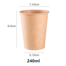 일회용 크래프트 종이 컵 우유 커피 음료 파티, A.10 개, 1개