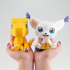 메가하우스 룩업 아구몬 가트몬 -디지몬 어드벤처 - 특전 쿠션 방석 포함