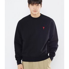 AMI 24SS 체인스티치 하트 로고 코튼 맨투맨 (BFUSW005 747 001)