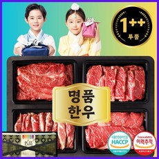 [한우선물세트] 최상급 1++ 투뿔 구이용 고급포장 냉장 명절 선물용 수라미, 1세트, 1.2kg