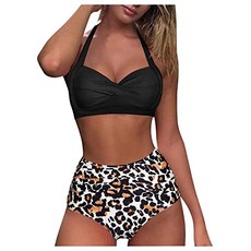 여성 여성 여성의 수영복 여성 수영복 여성 수영복 여성 2 개 Bikini 여성용 비키니 레트로 렌더 렌더 링 하이 웨스트 비키니 032 미터 세트 (032 Medium), 032, Medium