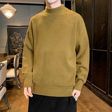 남성 따뜻한 부드러운 라운드 카라 니트 가을 겨울 소프트 대학 스타일 직장인 Jan.03 61번 Z