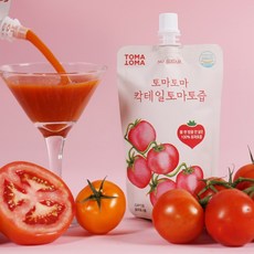 토마토마 칵테일 토마토즙 15포 1박스 스파우트형, 60개, 110ml