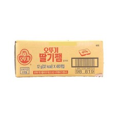 1BOX 오뚜기 딸기쨈 디스펜팩 12gx480개, 1박스, 12g