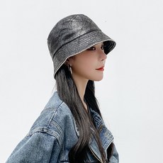 도매광 겨울플로피햇 PU 규빅 인싸템 모자 스카이 여성 스톤 피질 트렌드 봄가을