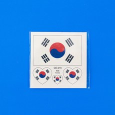 구스터프 태극기 타투 스티커, 10매입