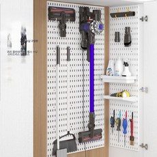 동굴 판 선반 펀치 홀리스 가정용 판 벽 숙소 욕실 벽 선반 벽걸이 수납 선반 칸막이 공장64554, ★[베스트셀러] 청소기세트(8판 12A)