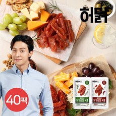 허닭 부드러운 닭가슴살 육포 30g 2종 혼합, 40개